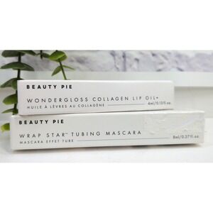 NIB LOT 2!🥰Beauty Pie Wondergloss Collagen Lip Oil+ & Wrap Star Tubing Mascara
